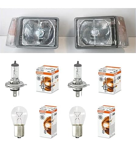 Fari anteriori per Panda 4x4 Fanali Coppia Luci faro fanale luce anteriore REGOLAZIONE MANUALE Lampade Osram 31710/1-31720/1 - OA64193 - OA7506