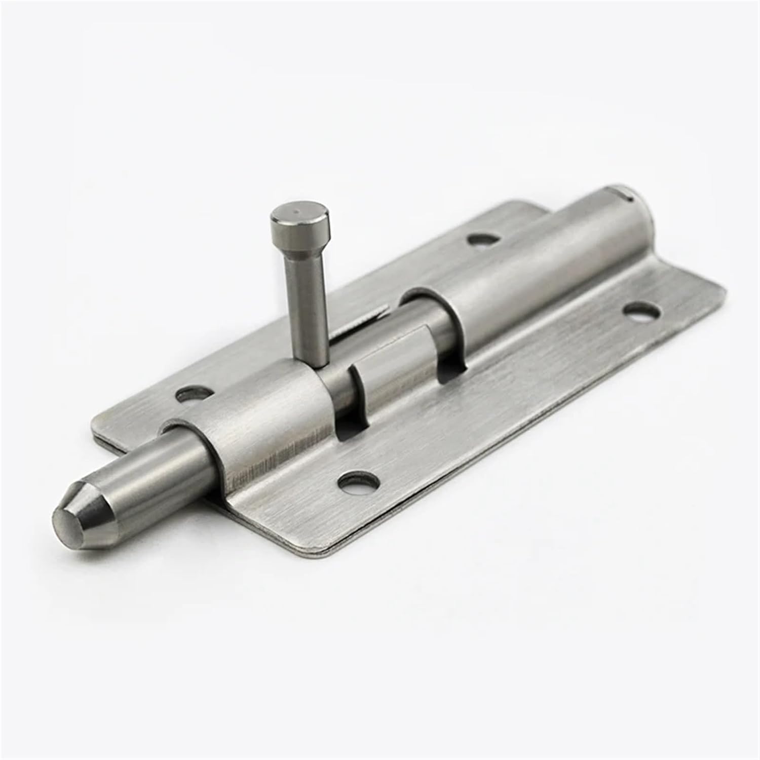 Stainless Steel Double-Ended Door Bolts Sliding Lock Barrel Bolt Automatic Spring Latch Safety Lock Door Hardware 1Pcs(125mm)