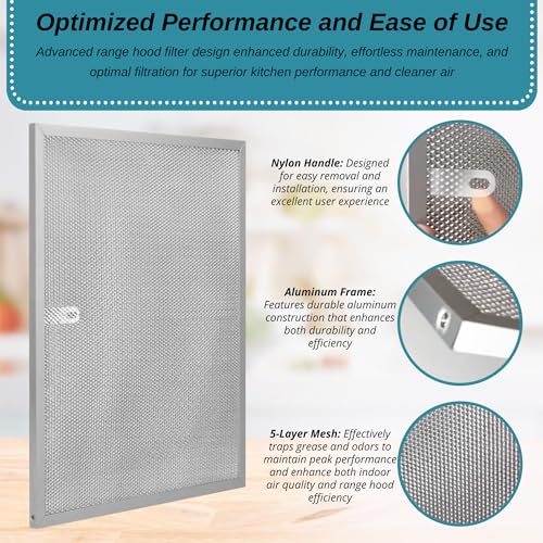 Omaeon BPS1FA36 Range Hood Filter 11-3/4 Inch X 17-1/4 Inch X 3/8 Inch Replacement thumb #5