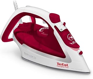 Tefal EasyGliss Plus FV5717 fer à repasser Fer à repasser à sec ou à vapeur Semelle Durilium 2400 W Rouge, Blanc