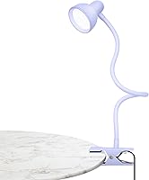 Vista 1 de Clip on Lamp USB Reading Light, 3 Color Modes, 10 Brightness Dimmable, Flexible Gooseneck Desk Lamp with Clamp, Eye Care Clip on Light for Bed
