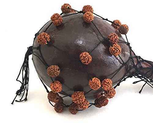 Jive Coconut Wood Maraca Shaker With Sacred Beads Musical Percussion Instrument Nice Sound #TOP4
