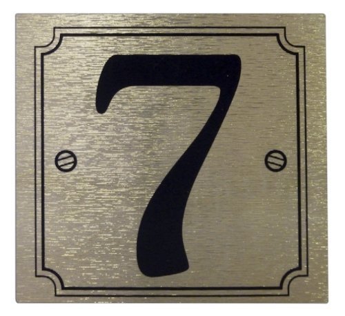 Rowan House or Gate Number '7' - Self Adhesive Black on Gold