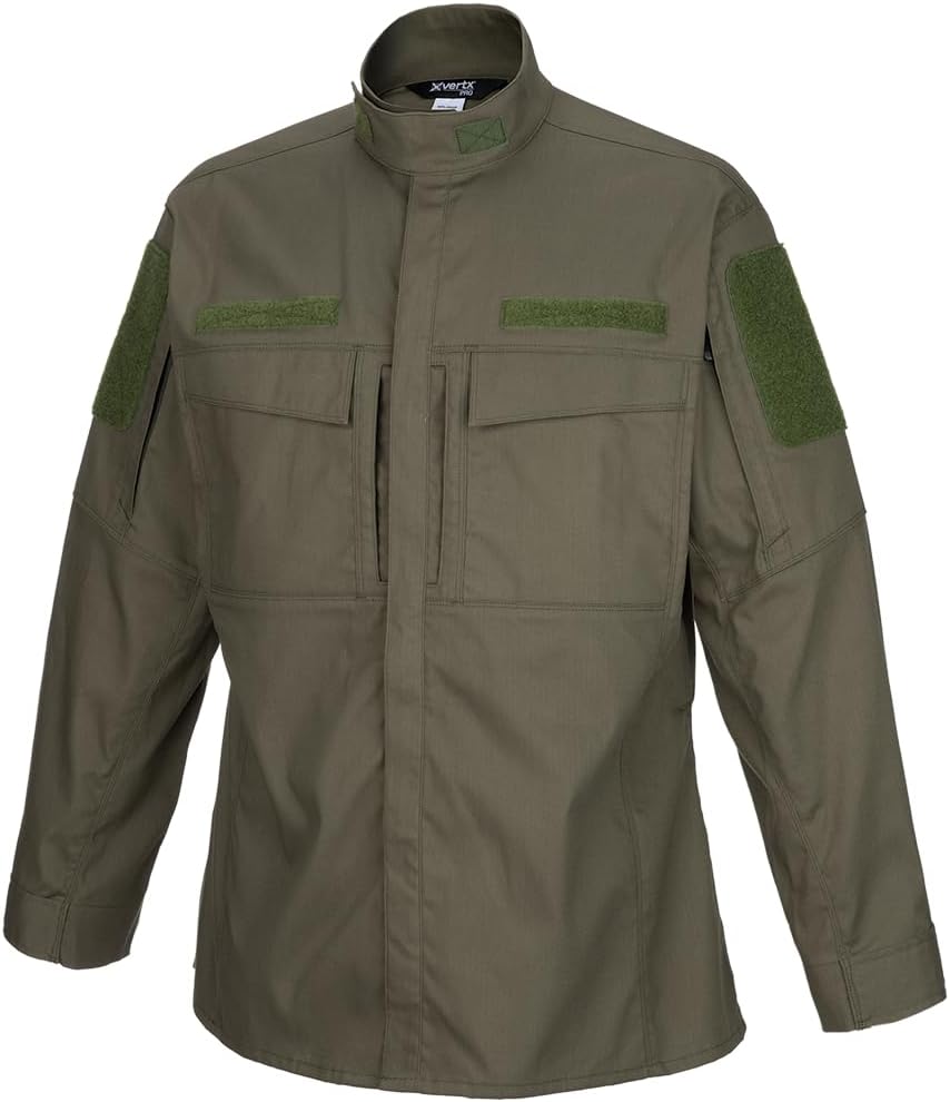 Vertx Recon Flex Garrison Shirt - Long Sleeve Men's, Lightweight Durable Fit, High Rise Convertible Collar, Utility Top