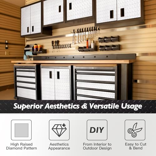 image for Royilink Embossed Aluminum Diamond Plate – 0.025” Thin Aluminum Di