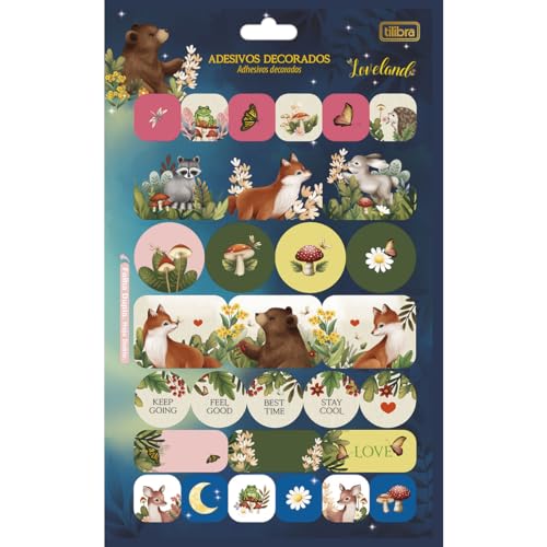 Tilibra - Adesivo Decorado Duplo Metalizado Loveland