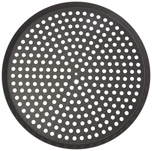 Lloyd Pans Perforated Pizza Cutter Pan, Pre-Seasoned Pstk, Anodized Aluminum, 14 Inch By .75 Inch Deep #TOP1