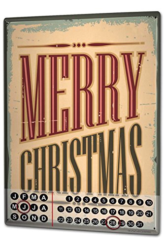 Calendrier perpétuel Fun Cuisine Joyeux Noël métal Cover