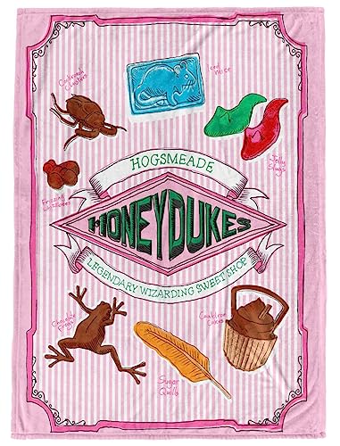 Image of WARNER BROS Jay Franco Harry Potter Honeydukes Throw Blanket - Measures 50 x 70 inches - Fade Resistant Super Soft Fleece Bedding