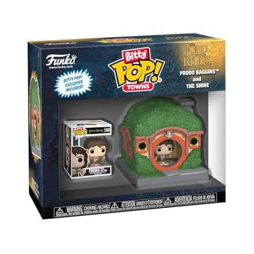 Funko El Señor de los Anillos Figura Vinilo Frodo Baggins and The Shire (Bitty Pop! Town) Unisex Pop! Standard
