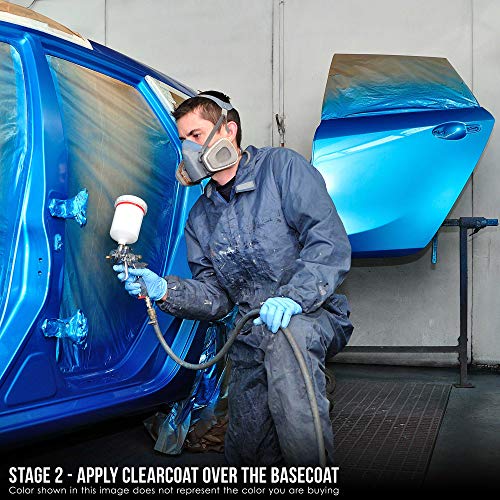 Restoration Shop - Daytona Blue Pearl Urethane Basecoat Auto Paint - Gallon Paint Color Only - Professional High Gloss Automotive, Car, Truck Refinish Coating #TOP5