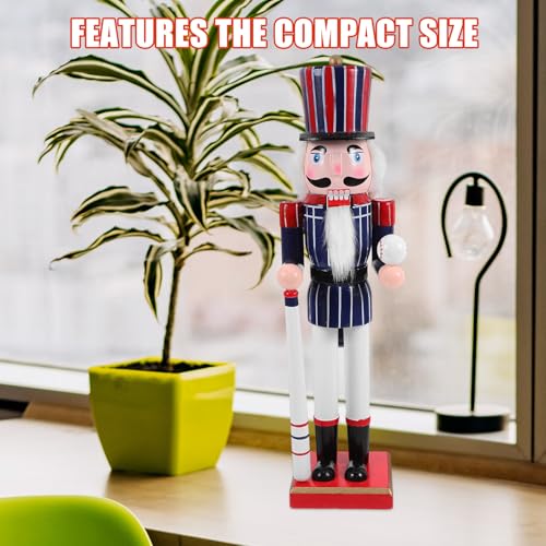 Casse-Noisette Bois Style Baseball Statuette de Collection Bureau - 8