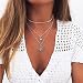 Produktbild Flrora Boho-Halskette mit Mond-Anhänger, Silber, Türkis, für Damen und Mädchen