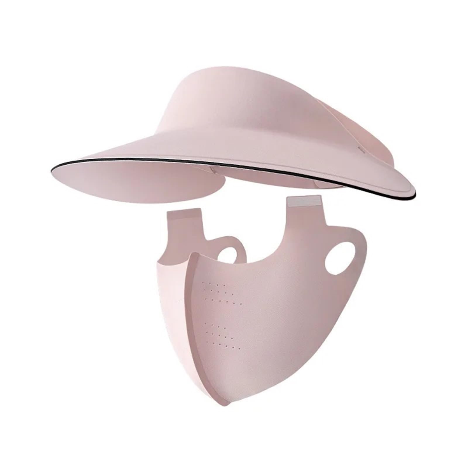 Maschera visiera parasole da donna 1 pezzo traspirante Per esterno | Copricapo regolabile staccabile a copertura totale for la guida estiva all'aperto in spiaggia(Black)