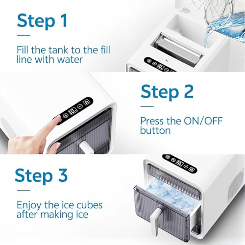 Máquina de hielo pequeña para casa pequeña eficiente y portátil 7
