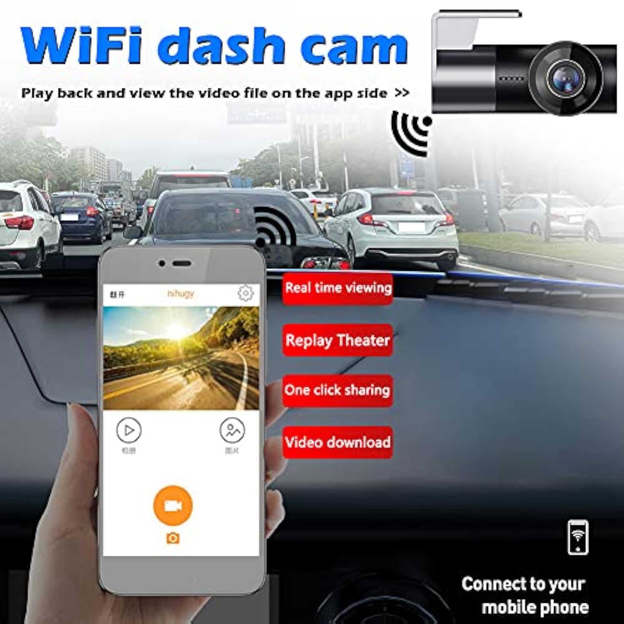 WiFi Car Hidden High Definition Dashcam