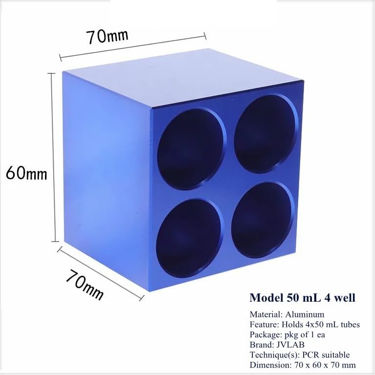 Laboratoryjna modułowa chłodnica do PCR z lodem Termostat niskotemperaturowy Wstępnie schłodzony aluminiowy pojemnik na lód Stojak na probówki wirówkowe(50ml 4 Well 3pcs)