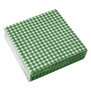 Gatherfun Disposable Napkins Paper, Green Plaid for Saint Patrick's Day Party (3-Ply, pack of 50) Gatherfun Disposable Napkins Paper Green Plaid for Saint Patricks Day Party 3 Ply pack of 50