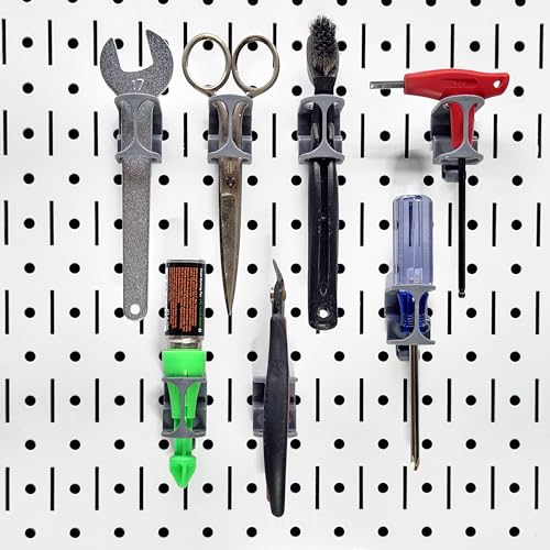 Image of Pliers Bracket Model 104 | Compatible with Wall Control | for Tool Wall Organization to Hang Pliers, Ratchet, Socket Extension, or Scissors | 10-Pack