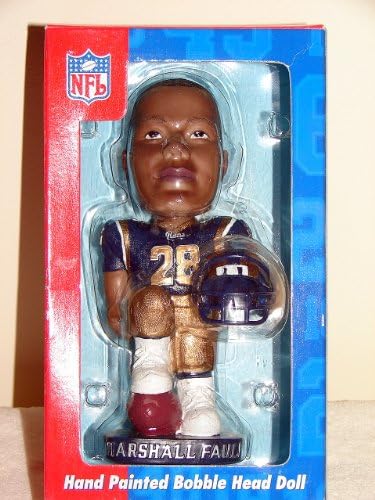 NFL St. Louis Rams "Marshall Faulk" #28 Bobble Head Collectible Hand Painted Doll