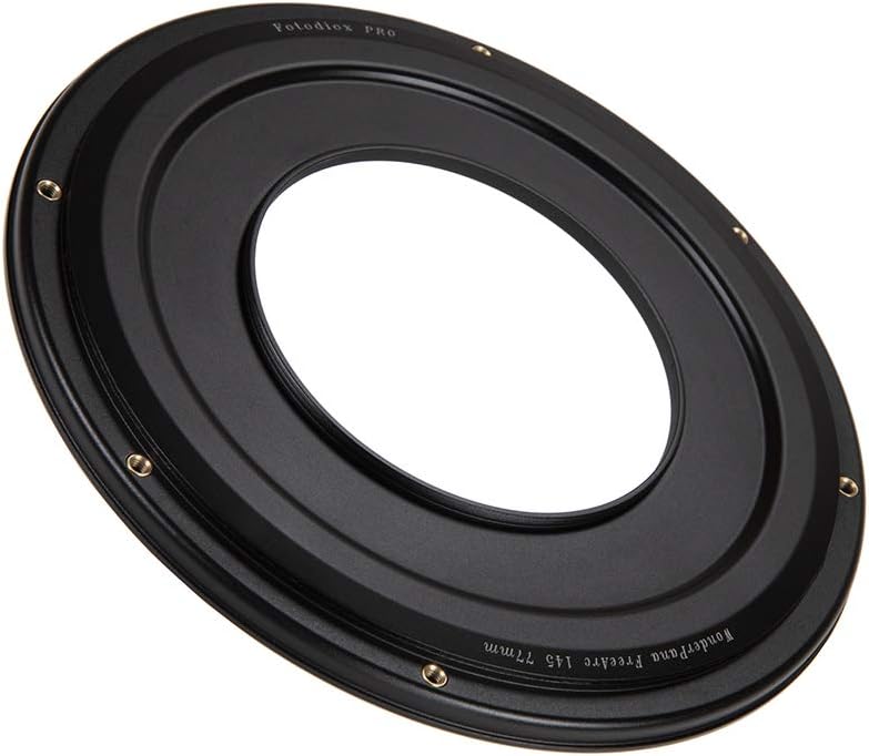 WonderPana FreeArc 77mm-145mm Step-Up Ring from Fotodiox Pro, Anodized Black Metal Aluminum Step Up Ring for 77mm Lens Threads to 145mm Round Filters