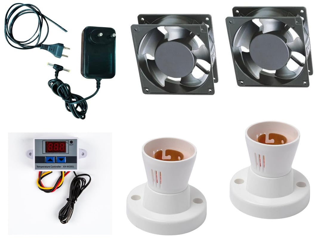 HUMBE&CO-XH-W3001 AC200V Digital Temperature Controller 2 DC fan 2 folder 1 adpater 1 two pin-image-34