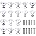 Pomos y Tiradores de Muebles 16 Piezas Tiradores de Cristal 30mm Pomos Puertas para Armarios Cajones Cocina Gabinetes Diamante