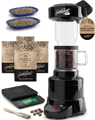 Fresh Roast Coffee Roaster Bundle SR540, Glass Extension Tube, Pour