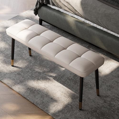 Banc de couloir blanc avec assise confortable pour ranger vos chaussures