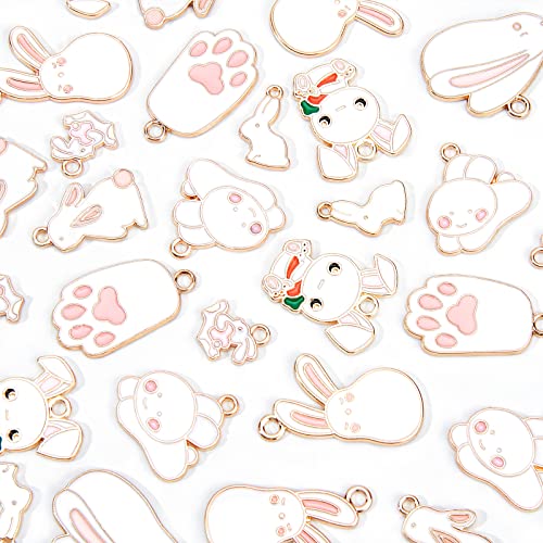 NBEADS 32pz Ciondoli Coniglio Pasquale Smaltato, 8...