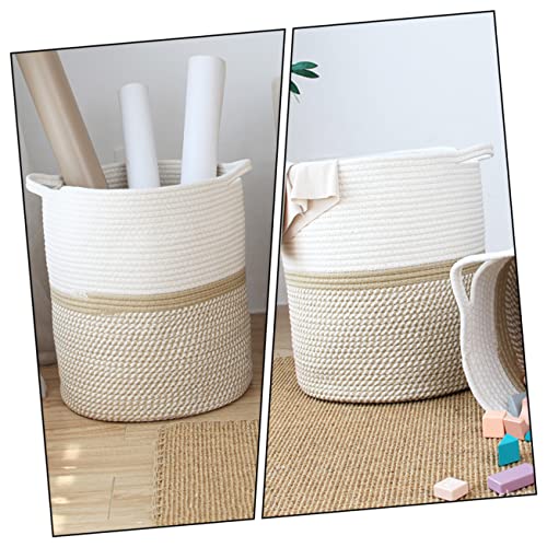 Corbeille fil de coton blanche haut de gamme pour articles divers