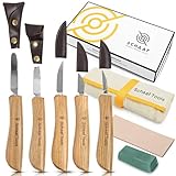 Schaaf Wood Carving Tools Deluxe Wood Carving Kit | Includes Detail Knife, Chip Carving Knife, Sloyd Wood Carving Knife, Spoon Carving Kit | Adult Crafts Wood Whittling Kit