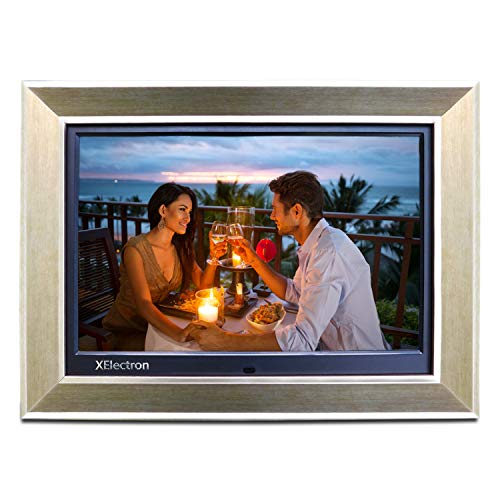 Image of X Electron 15 inch Metallic Digital Photo Frame with 1080P Support Resolution, Silver (DPF1404S)