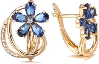 Shining Diva Fashion 18k Rose Gold Plated Latest Fancy Stylish Copper Zircon Bali Earrings for Women and Girls Price In India