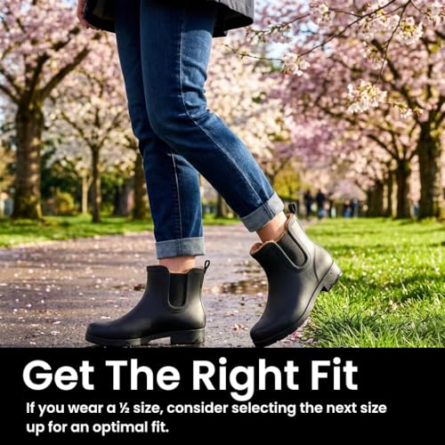 Image of Chooka Women's Delridge Waterproof Faux Fur Chelsea Rain Boot Slip On | Ladies pull-on street style shoes with plush lining, built for puddles, styled for the city