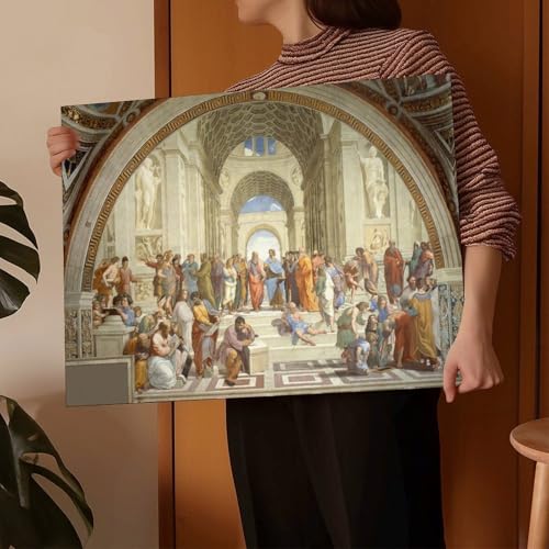 Impression sur toile de l'école d'Athènes pour raviver un mur de chambre vide - 4