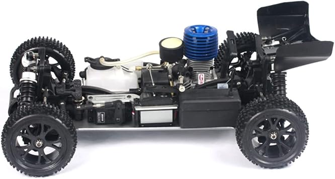 RH1006 1/10 Scale 4WD Nitro-Powered Remote Control Car, 2.4Ghz High Speed Off-Road RC Truck with FS-FT Controller for Enthusiasts