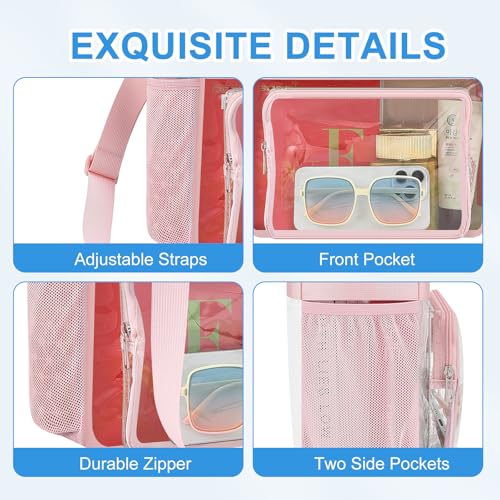 Image of Busiuw Clear Bag for Stadium Events, Stadium Approved 12x12x6 Clear Tote Bag for Sport Fan, Work Concert Travel