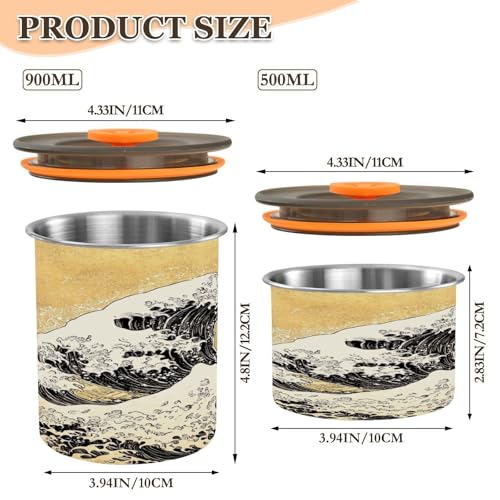 Contenedor hermético de acero para café 17oz miniatura 3
