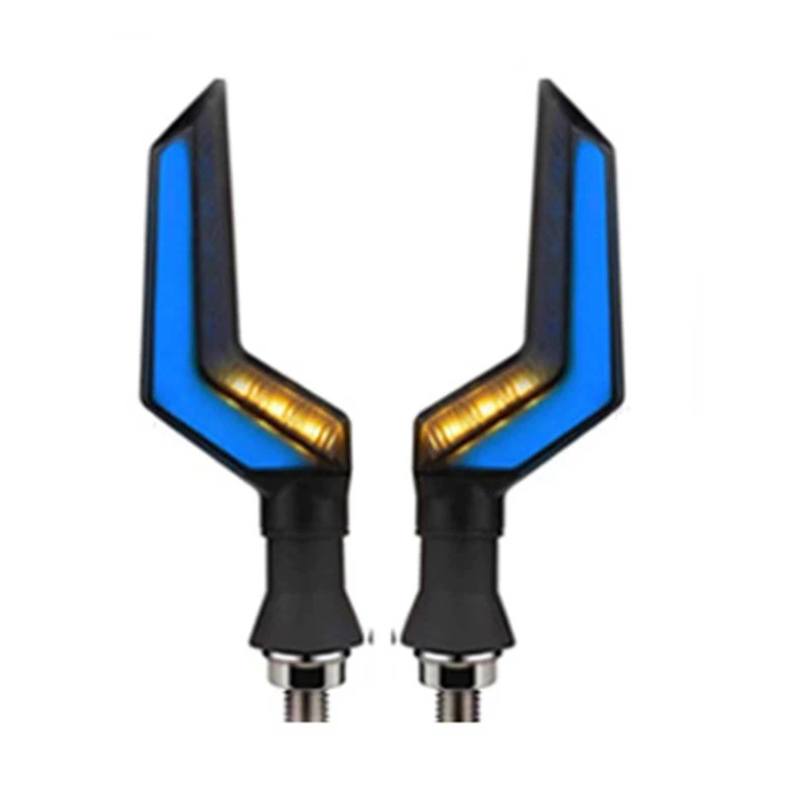 Moto Intermitentes Indicador De Señal Universal Para Motocicleta 2 Uds 12V 10mm Circulación Diurna Cola Agua Corriente Indicadores Giro Izquierdo Y Derecho Lámpara Intermitente(Blue,2pcs)