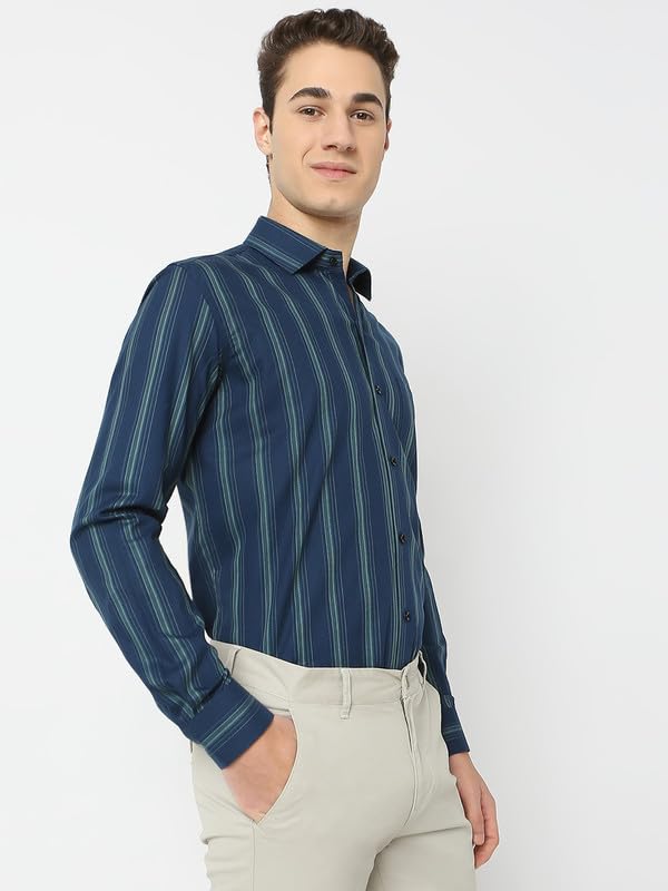Image of Men's Striped Cotton Formal Shirt