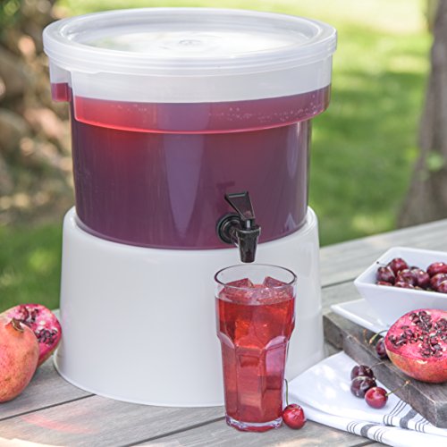 Carlisle FoodService Products Round Beverage Dispenser Drink Dispenser with Spigot for Catering, Plastic, 3 Gallons, Clear by Carlisle FoodService Products - Image 5