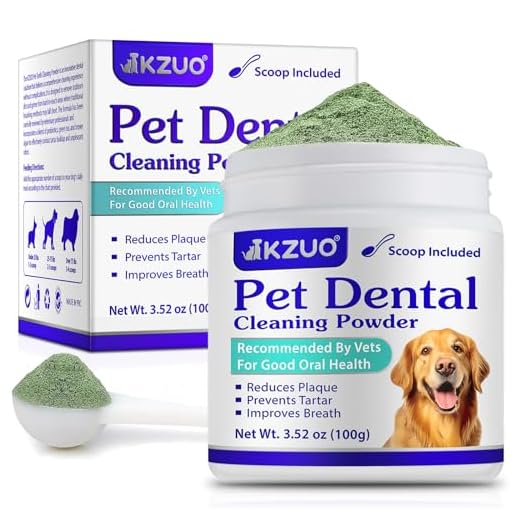 Dog Dental Powder - Dog Teeth Cleaning Powder - Tartar & Plaque Reducer - Bad Breath Solution - Easy Teeth Cleaning for Small, Medium, Large Dogs & Cats