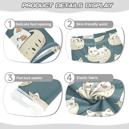 Girls Leggings Kawaii Cats Toddler Girls Clothes Leggings for Girls Toddler Girls Leggings 3-4T3