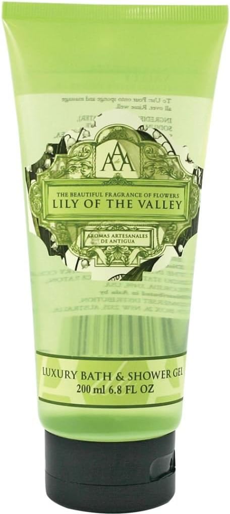 Aromas Artesanales De Antigua Floral Lily Of The Valley Luxury Bath And Shower Gel 200ml, 200 Milliliters