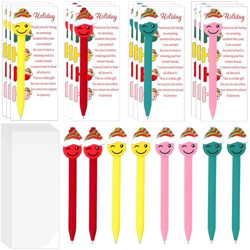 48Set Christmas Ballpoint Pens with Wish Cards Christmas...