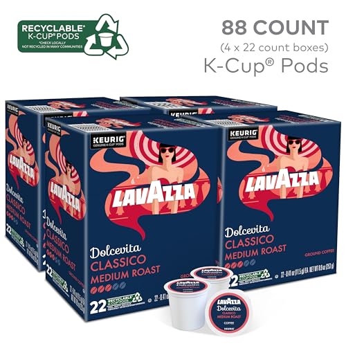 Image of Lavazza Dolcevita Classico Keurig K-Cup Pods, Medium Roast, Arabica and Robusta Blend (88 Pods)