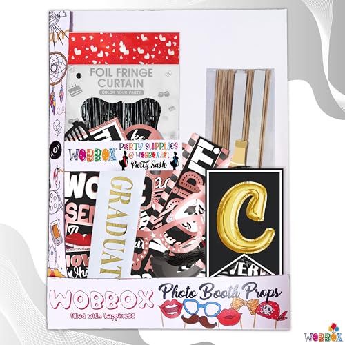 Image of Wobbox Graduation Props for Adults, Graduation Party Props, Happy Graduation Banner, Graduation Sash, Graduation Party Decorations Items (FP5051)