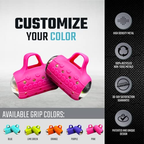 Image of Egg Weights Cardio Max 3.0 lbs. Stainless Steel Hand Weights Dumbbell Set with Anti-Slip Silicone Finger Loop for Workout, Fitness, Training for Men and Women - 2 Eggs, 1.5 lbs each + Free E-Book Workout Guide