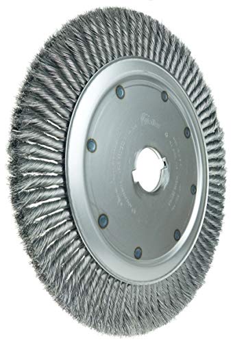 Image of Weiler 09960 15 inch High Density Standard Twist Knot Wire Wheel, .0118 inch Steel Fill, 2 inch Arbor Hole, Made in The USA (Pack of 2)
